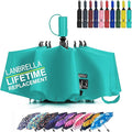 LANBRELLA Compact Reverse Folding Umbrella Auto Windproof Travel Umbrella by LANBRELLA