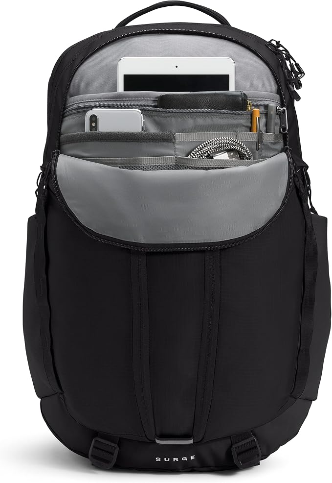 The North Face Surge Commuter Laptop Backpack, TNF Black/TNF Black, One Size - Image 7