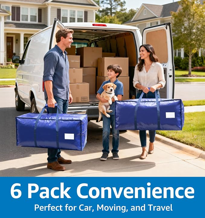 6 Pack Heavy Duty Moving Bags - Image 4