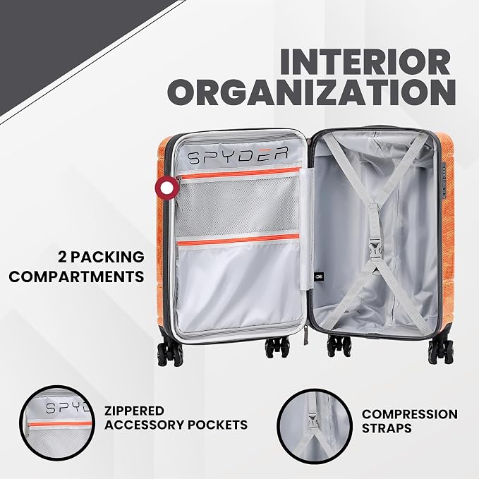 Spyder Matrix 25 Inch Medium Checked Luggage Expandable Hardside Upright - Image 4