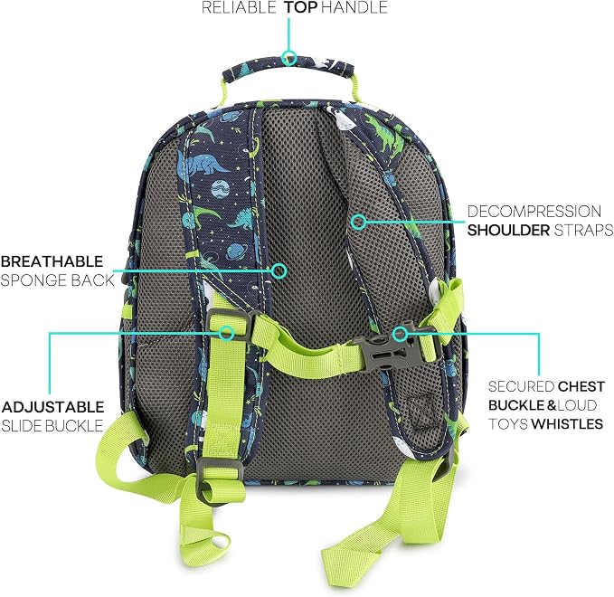 mibasies Toddler Backpack for Boys 2-4: Cute Kids Backpacks Boys - Image 3
