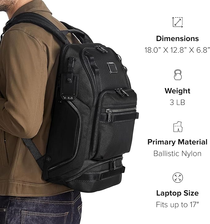 TUMI - Alpha Bravo Renegade Backpack - Travel Backpack & Laptop Bag - - 18.5" X - Image 10