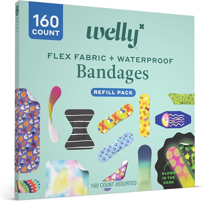 Welly Bandage Large Refill Pack | Adhesive Flexible Fabric, Glow-in-The-Dark & - Image 5