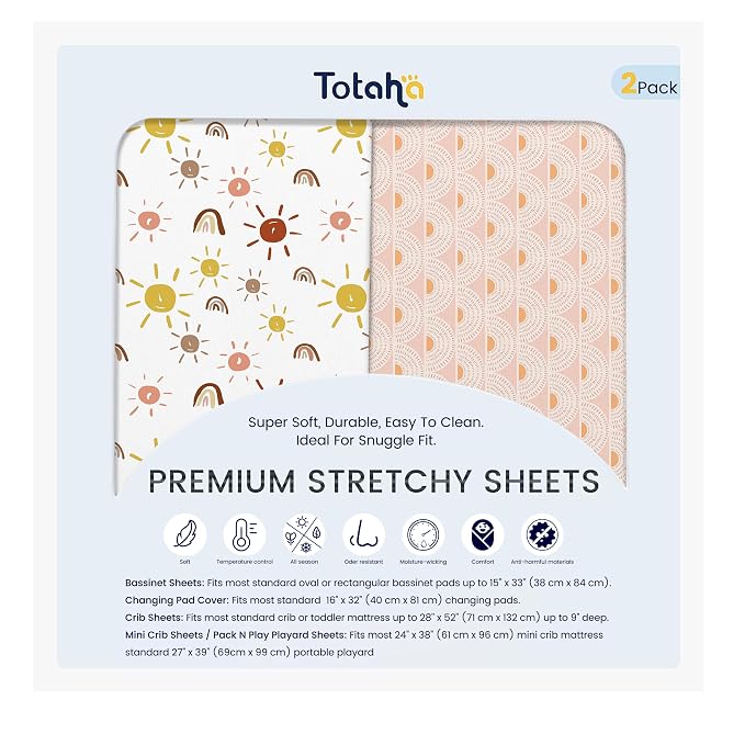 TotAha Baby Crib Sheets Boho Rainbow by TotAha%7CUnitedStates