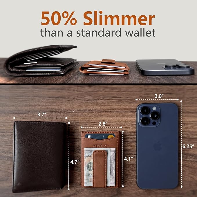 Airtag Wallet for Men- with Money Clip Gift Boxed, Magnetic Closure Slim - Image 5
