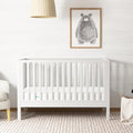 Newton Baby Galileo Standard Crib, Solid Beech Wood in White Color, 3-in-1 by newton