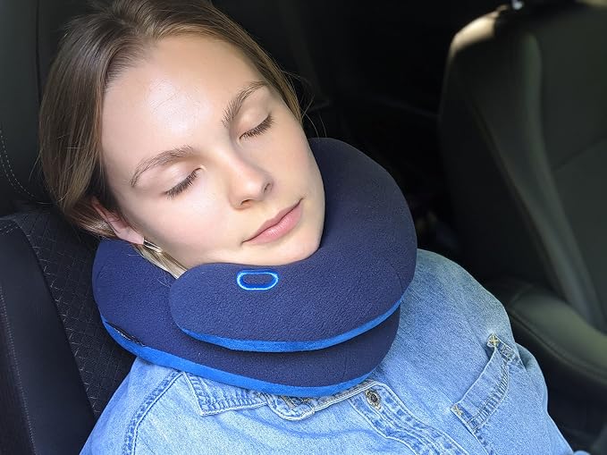 BCOZZY Travel Neck Pillow for Airplane – Patented Double Support for Head - Image 8