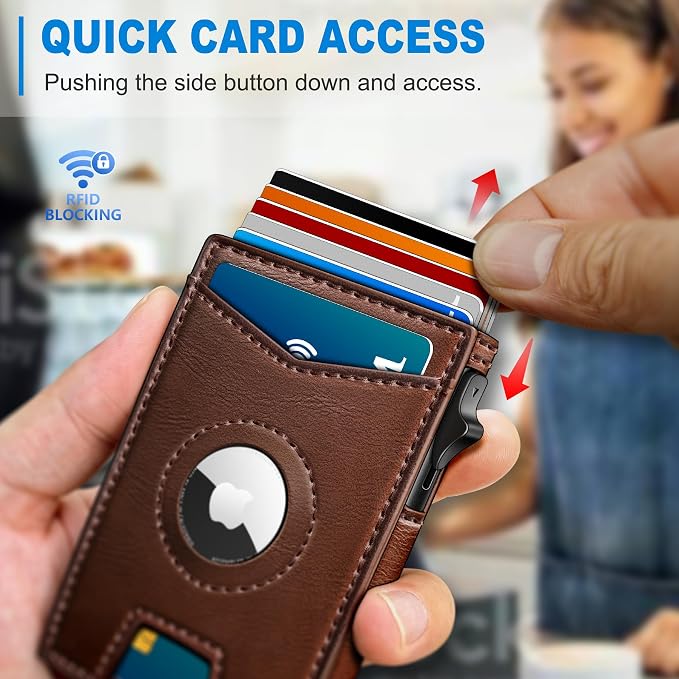 Airtag Wallet for Men, with Money Clip Gift Boxed, Slim Front Pocket Wallet - Image 5