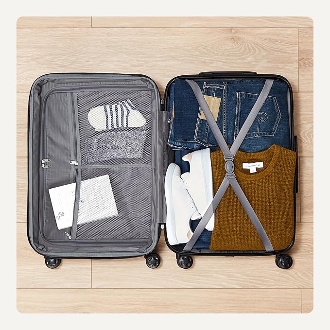 Amazon Basics 21" Hardside Carry-On Luggage, Hardshell Suitcase - Image 4