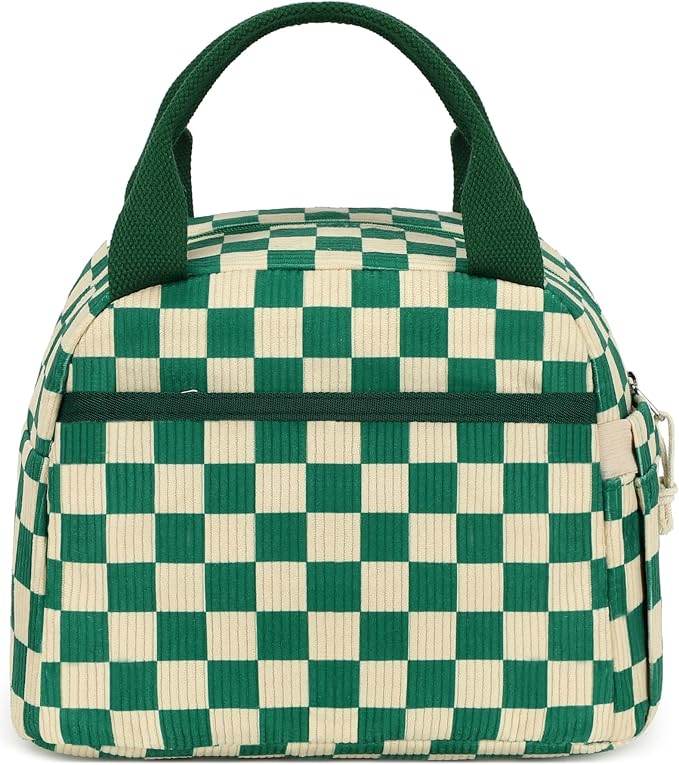 Bluboon Lunch Box for Women men Insulated Cute Corduroy Lunch bag, Reusable - Image 8