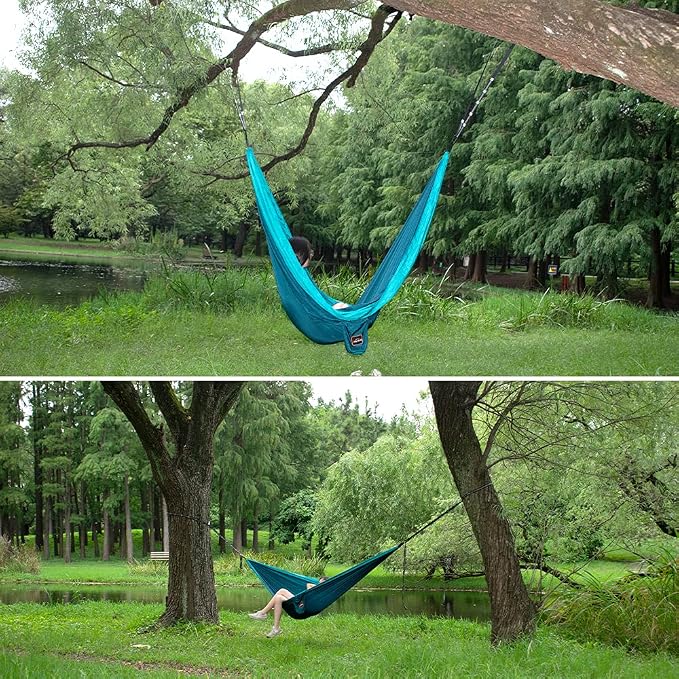 Camping Hammock, Super Lightweight Portable Parachute Hammock - Image 7