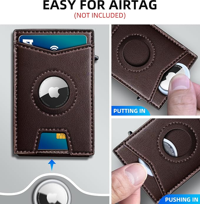 Airtag Wallet for Men, with Money Clip Gift Boxed, Slim Front Pocket Wallet - Image 4
