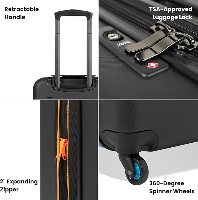 Sherpani Meridian, 22 Inch Carry On Luggage Airline Approved, Rolling Hardside - Image 2