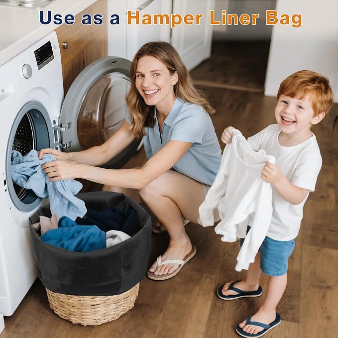 2-Pack Backpack Laundry Bags, Heavy Duty Laundry Bag Backpacks - Image 4