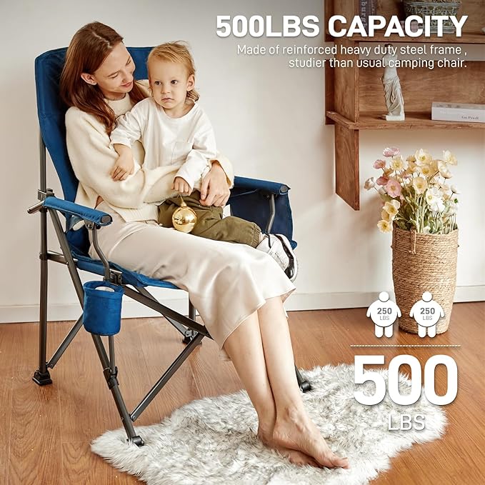 EVER ADVANCED Oversized Folding Camping Chair - Image 6
