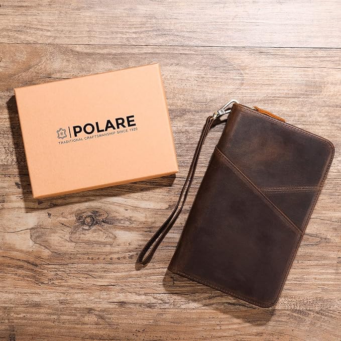 Polare Full Grain Leather Passport Holder - Image 7