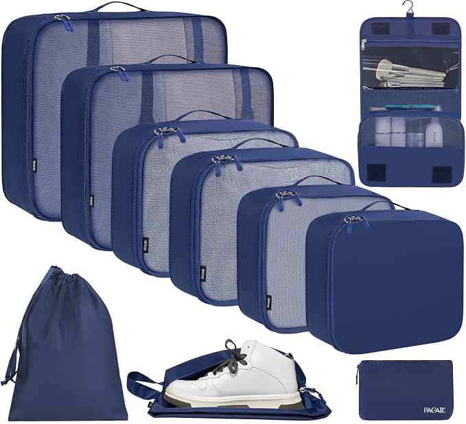 BAGAIL 6 Set/8 Set/10 Set Packing Cubes Various Sizes Packing Organizer by BAGAIL