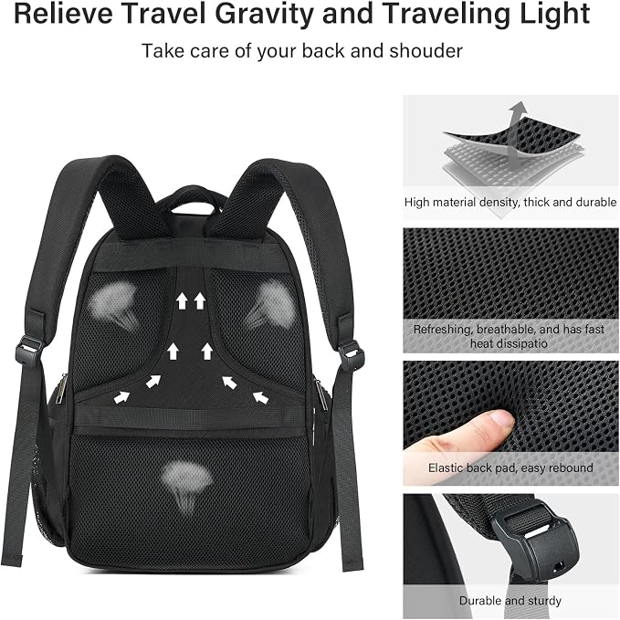 MILADA Travel Backpack For Men Laptop Backpack Women Business Carry On Backpack - Image 7