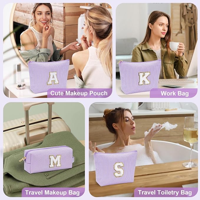 YOOLIFE Purple Cute Travel Makeup Bag - Image 6