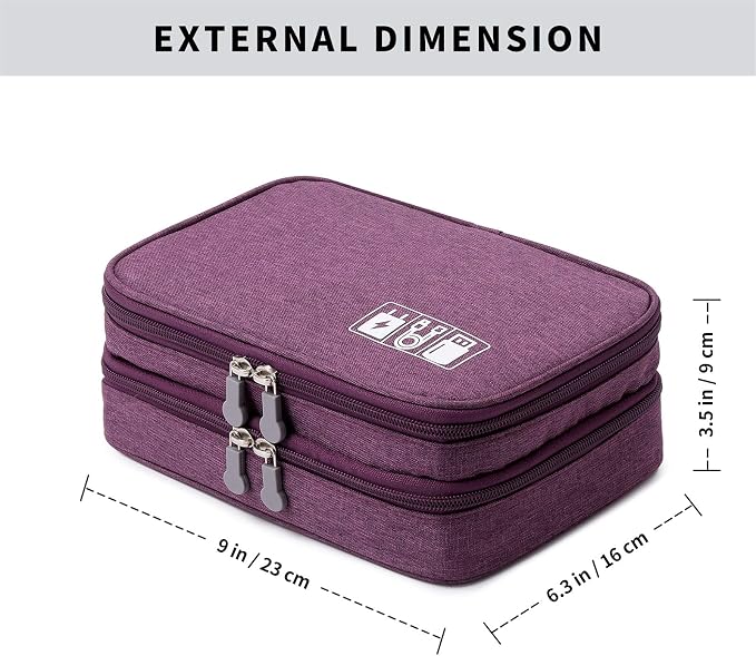 mygreen Electronics Travel Organizer Storage Bag, Double Layer Universal - Image 4