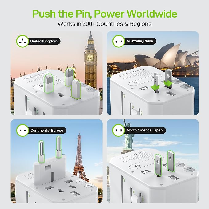EPICKA Pulse 45W European Travel Plug Adapter, Universal Power Adapter - Image 3