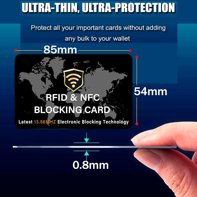 SaiTech IT 2 Pack RFID Blocking Card NFC Contactless Debit/Credit Card ATM - Image 2