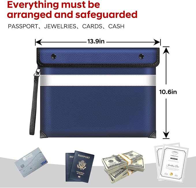 5200°F Heat Insulated Fireproof Document Bag - Image 5