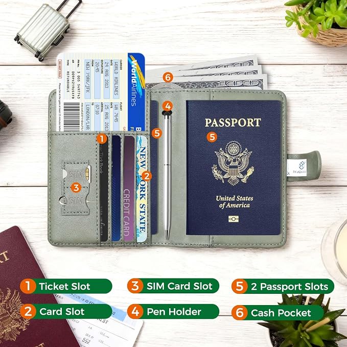 Melsbrinna Premium Leather Passport Holder Covers Case, Waterproof Rfid - Image 2