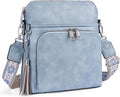 Crossbody Purse for Women, Lightweight Medium Crossbody Bag Soft Leather by Roulens
