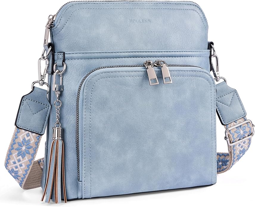 Crossbody Purse for Women, Lightweight Medium Crossbody Bag Soft Leather by Roulens