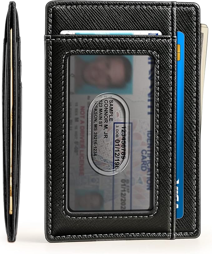 BULLIANT Slim Wallet, Skinny Minimal Thin Front Pocket Wallet Card Holder - Image 2
