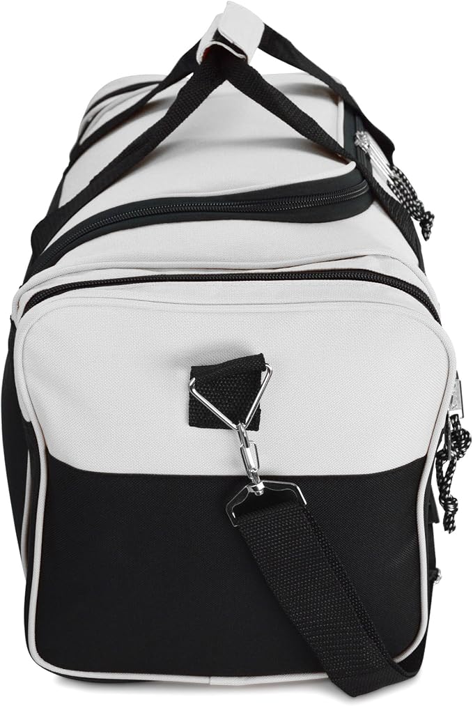 DALIX 21" Sports Duffle Bag Gym Travel Pack in White - Image 8