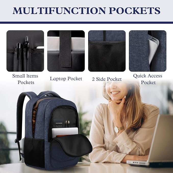 Travel Laptop Backpack, Travel Backpack, Lightweight Business Anti Theft Slim - Image 3