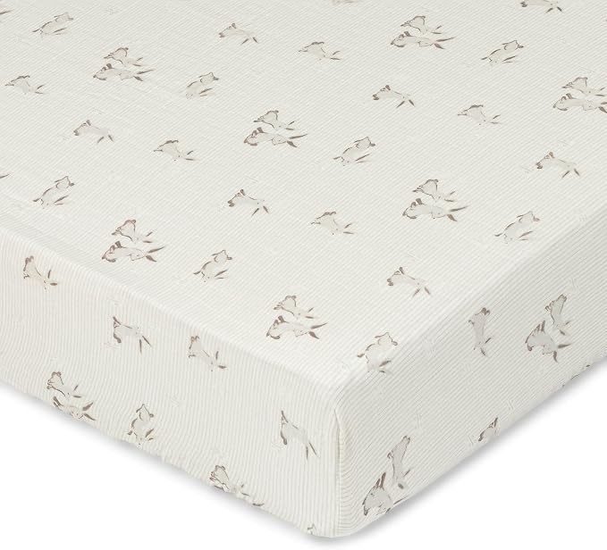 Crane Baby 100% Organic Cotton Gender Neutral Animal Nursery Bedding, Fitted by CraneBaby