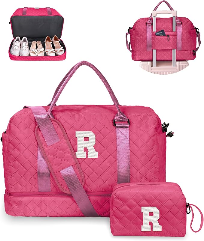 Girls Gifts 10-12, Birthday Gift-Initial Travel Bag by Vogewood