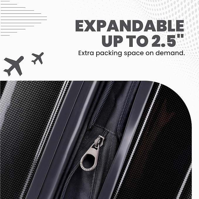 Spyder Rails 29 Inch Expandable Hardside Upright Suitcase - Image 6