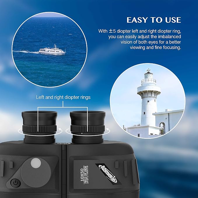 Aomekie 10x50 Binoculars for Adults Marine Military Binoculars Waterproof - Image 7