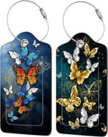 2 Pack Butterflies Luggage Tags by EOBKLAX