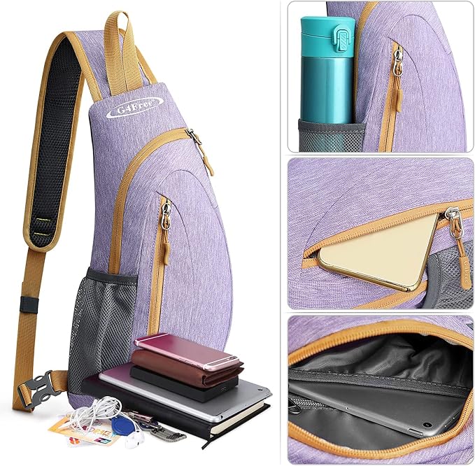 G4Free Sling Bag for Men Women, Small Crossbody Backpack Lightweight Chest - Image 5
