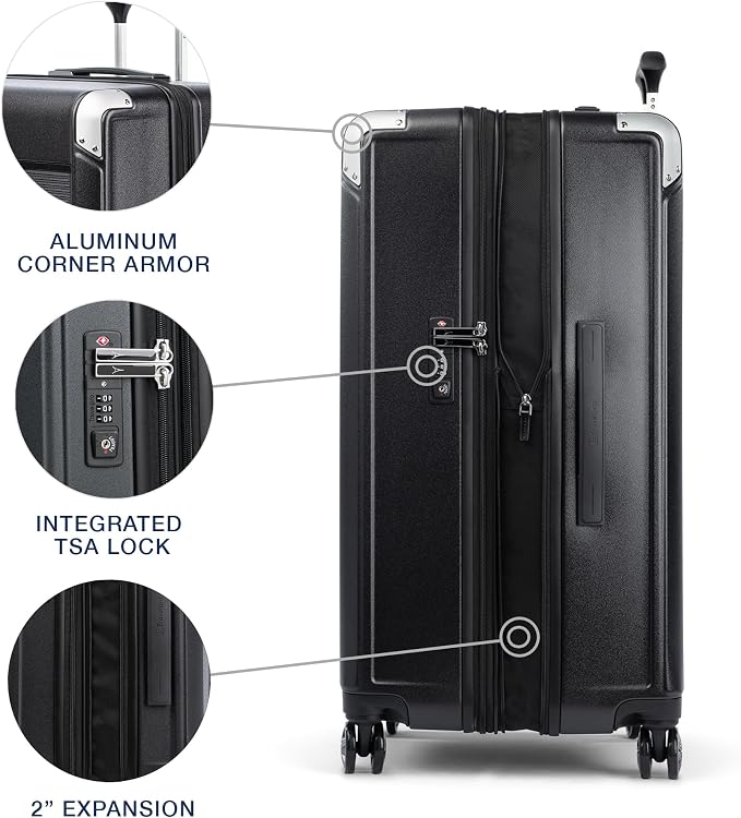 Travelpro Platinum Elite Hardside Expandable Checked Luggage, 8 Wheel Spinner - Image 4