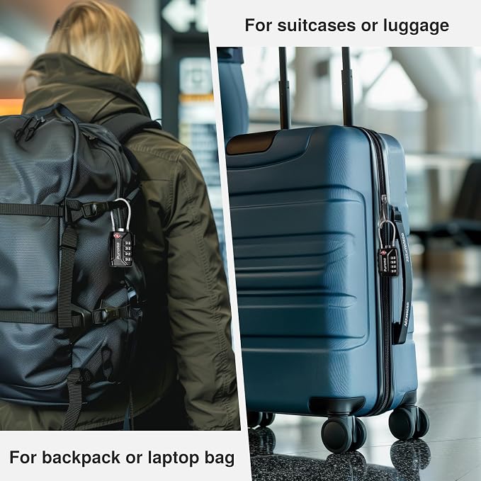 Puroma 6 Pack TSA Approved Luggage Locks, 4 Digit Combination Travel Locks - Image 8