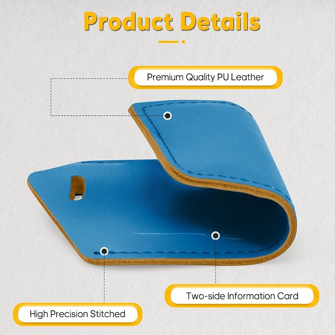 8 Pack Leather Luggage Travel Bag Tags by Travelambo - Image 4