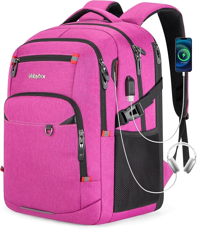 40L Expandable Laptop Backpack, Anti-thief Travel Backpack by Velaybor