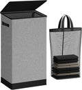 SOLEDI Laundry Hamper with Lid 100L Large & Tall Collapsible Laundry Basket by SOLEDI