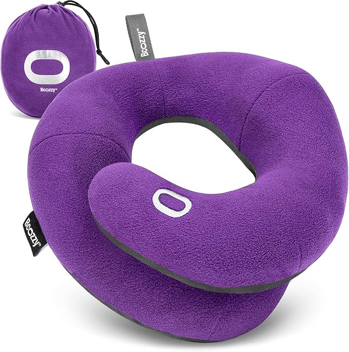BCOZZY Travel Neck Pillow for Airplane– Patented Double Support for Head by BCOZZY