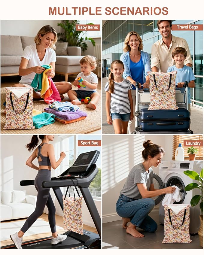 ALVABABY 2 Pack Large Wet Dry Bag Waterproof Hanging Cloth Diaper - Image 5