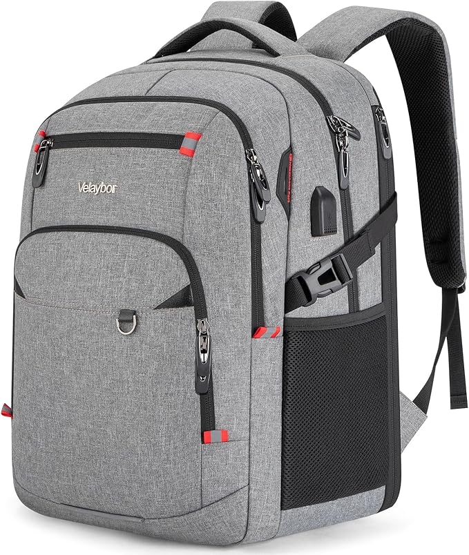 48L Expandable Laptop Backpack, Anti-thief Travel Backpack by Velaybor