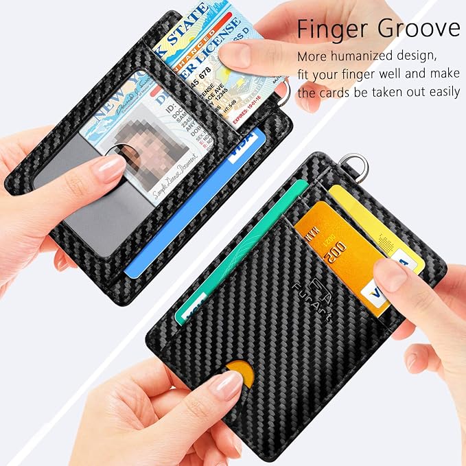 FurArt Slim Minimalist Wallet, Front Pocket Wallets, RFID Blocking, Credit Card - Image 3
