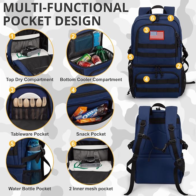 Tactical Double Deck Cooler Backpack - Image 4