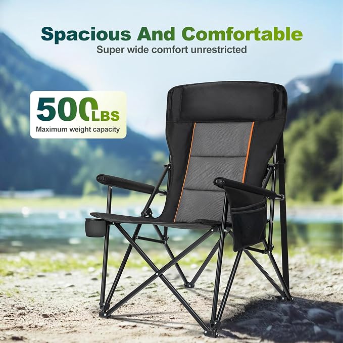 ALPHA CAMP Oversized Folding Camping Chairs - Image 4